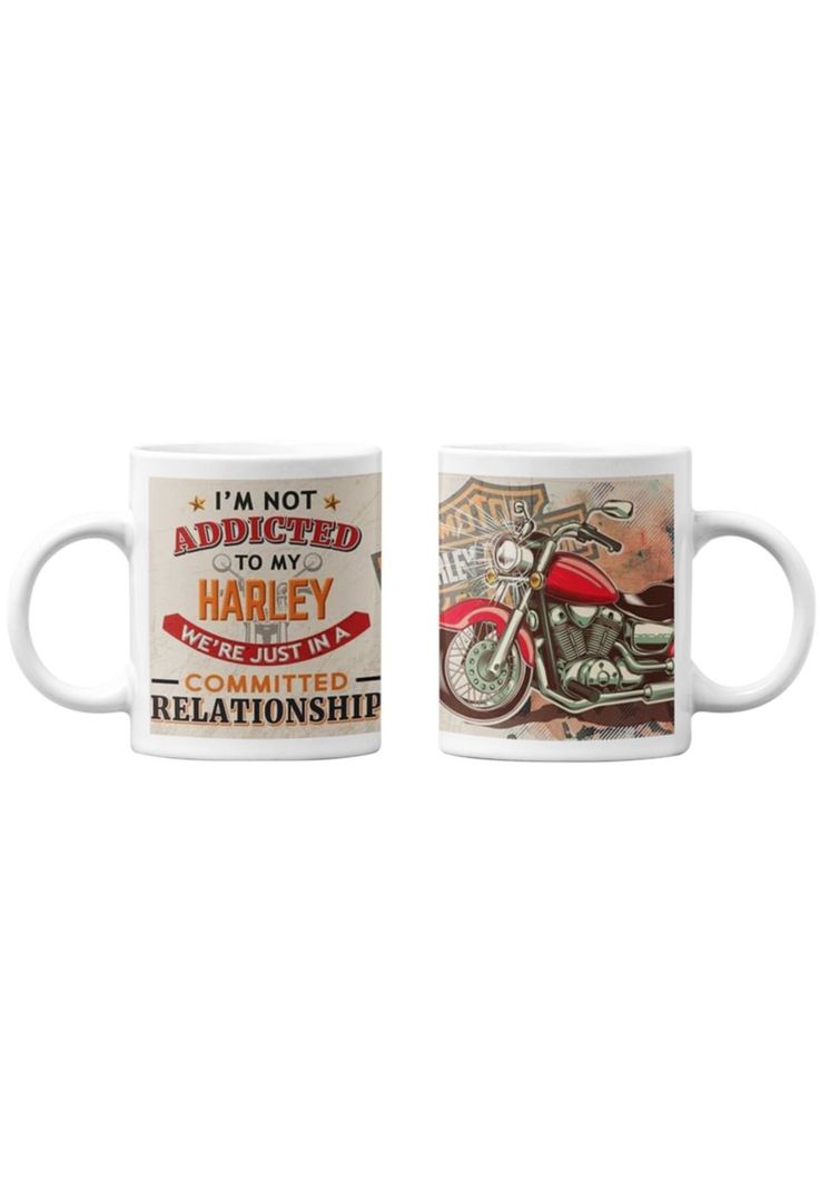Tazones tazas blancas Harley Davidson Vintage-0
