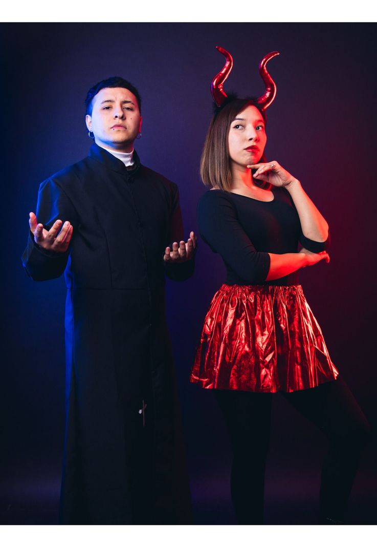      Set De Disfraz Faldita Cintillo Diabla Halloween-6