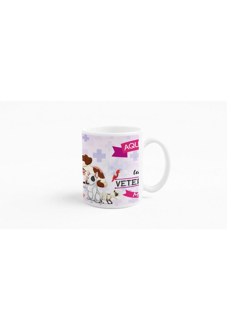 Tazones tazas blancas Para el Veterinaria Personalizado-2