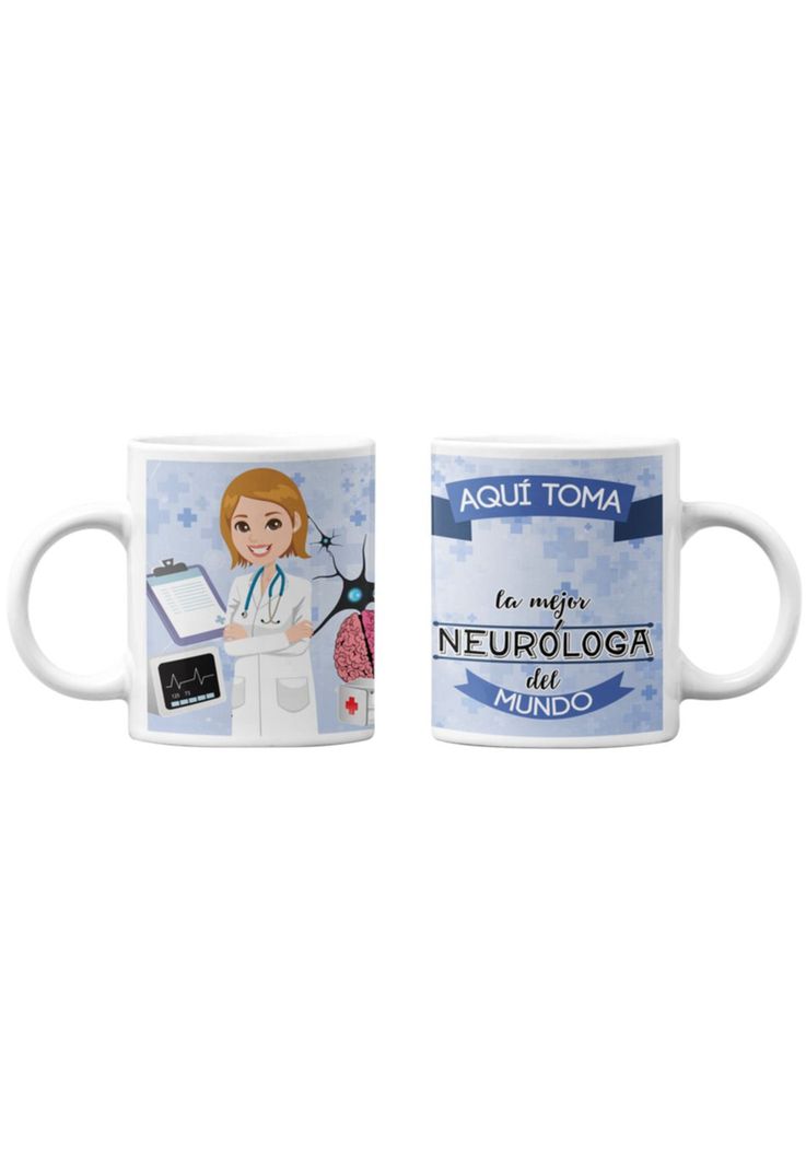 Tazones tazas blancas Para Neurologa Personalizado-0