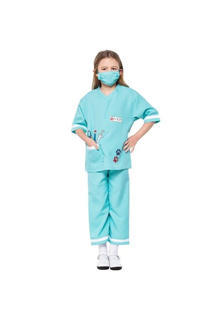 Disfraz Veterinario Cosplay Juego Rol Traje Doctor Niños-0