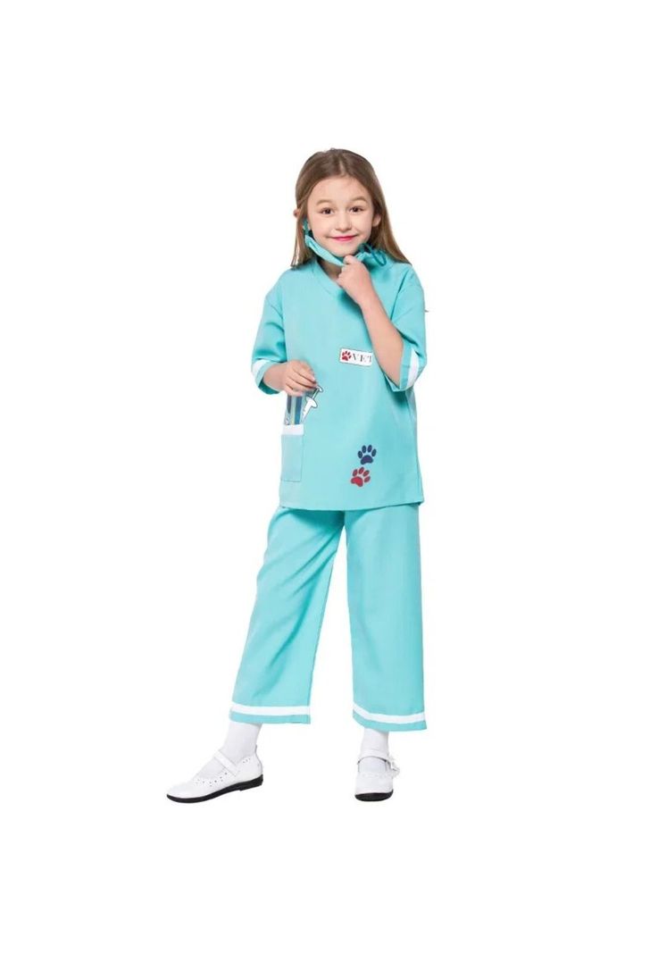 Disfraz Veterinario Cosplay Juego Rol Traje Doctor Niños-1