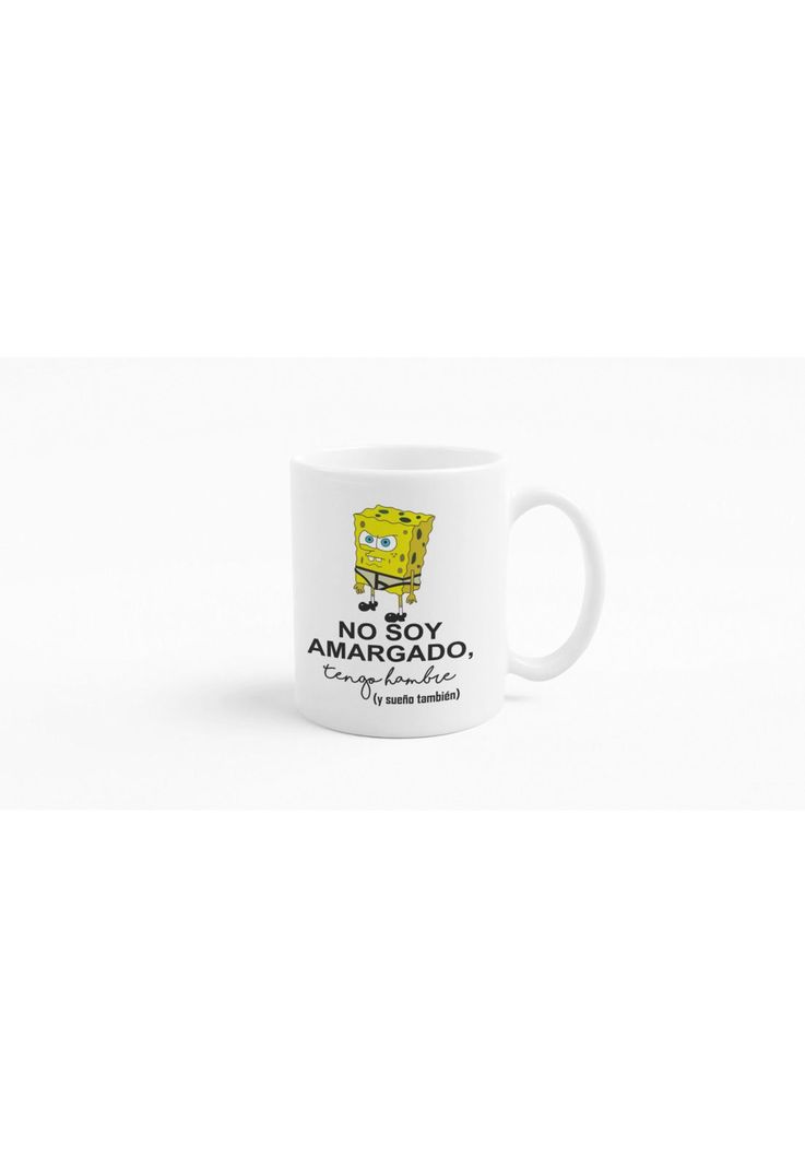 Tazones tazas blancas Bob Esponja No Soy Amargado-2