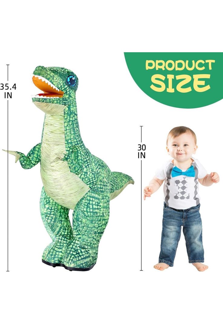 Dinosaurio Infable 90 CM Grande Con Control Remoto-1