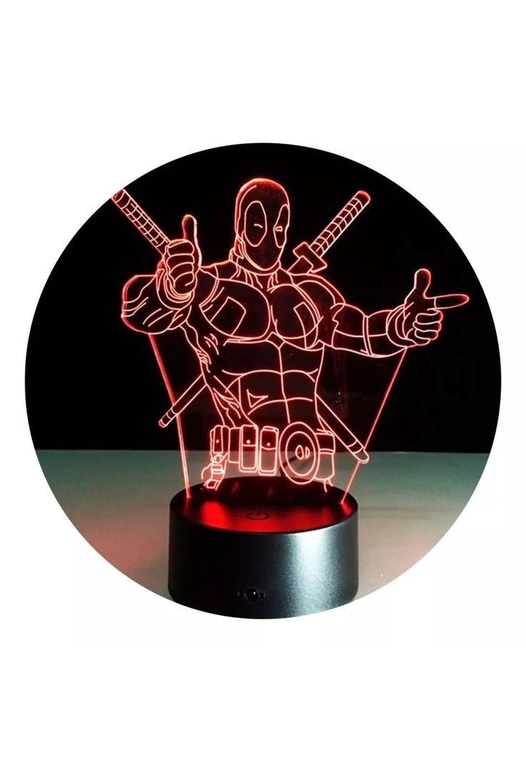 Lampara 3D Deadpool-0