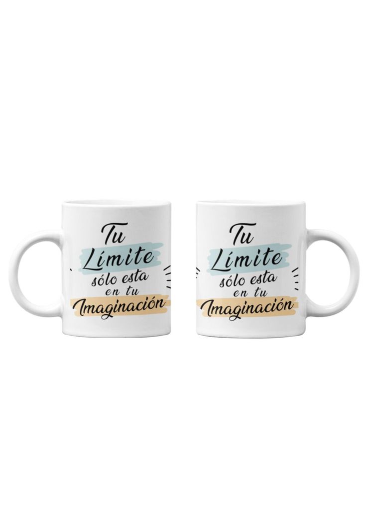 Tazones tazas blancas Tu limite solo está en tu imaginacion-0