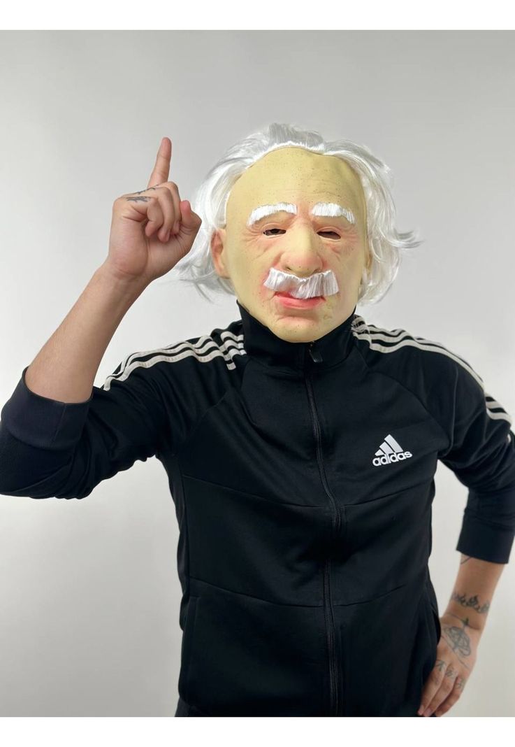 Mascara Albert Einstein Cosplay Disfraz Genio Fisico-0