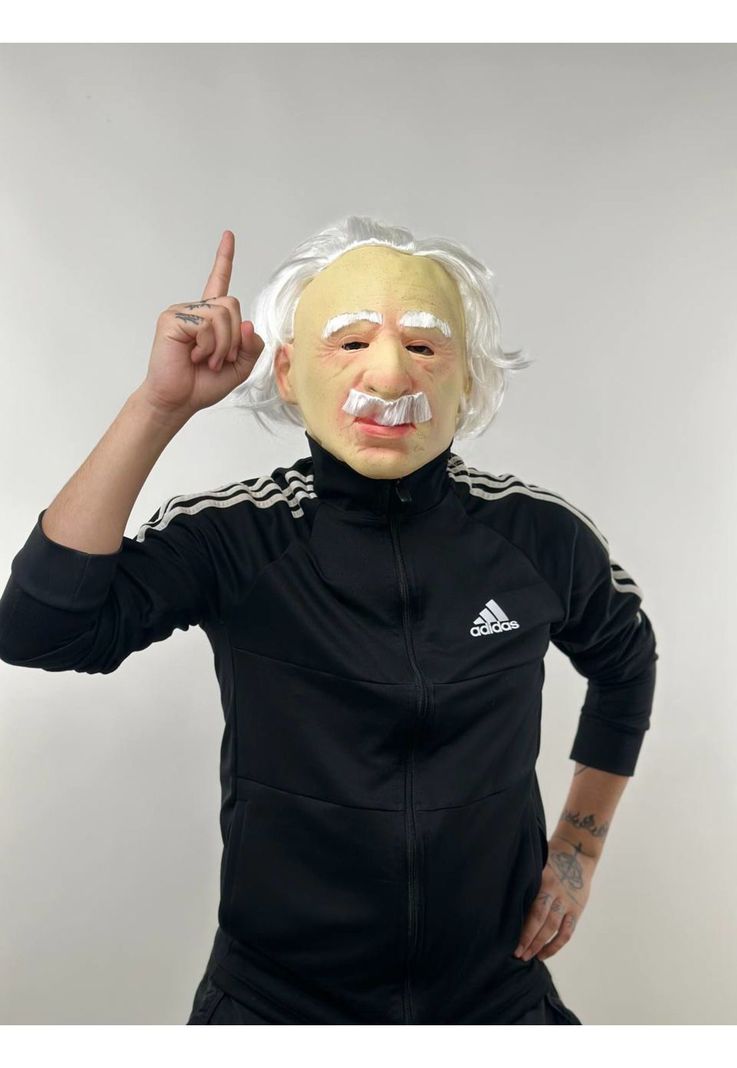 Mascara Albert Einstein Cosplay Disfraz Genio Fisico-1