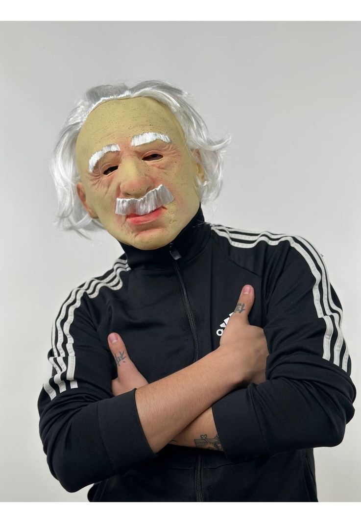 Mascara Albert Einstein Cosplay Disfraz Genio Fisico-2