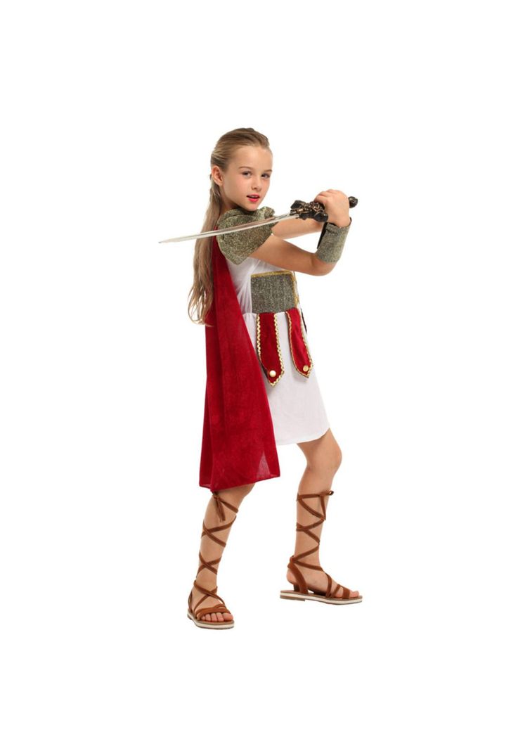 Disfraz Cosplay Gladiadora Infantil para niñas -0