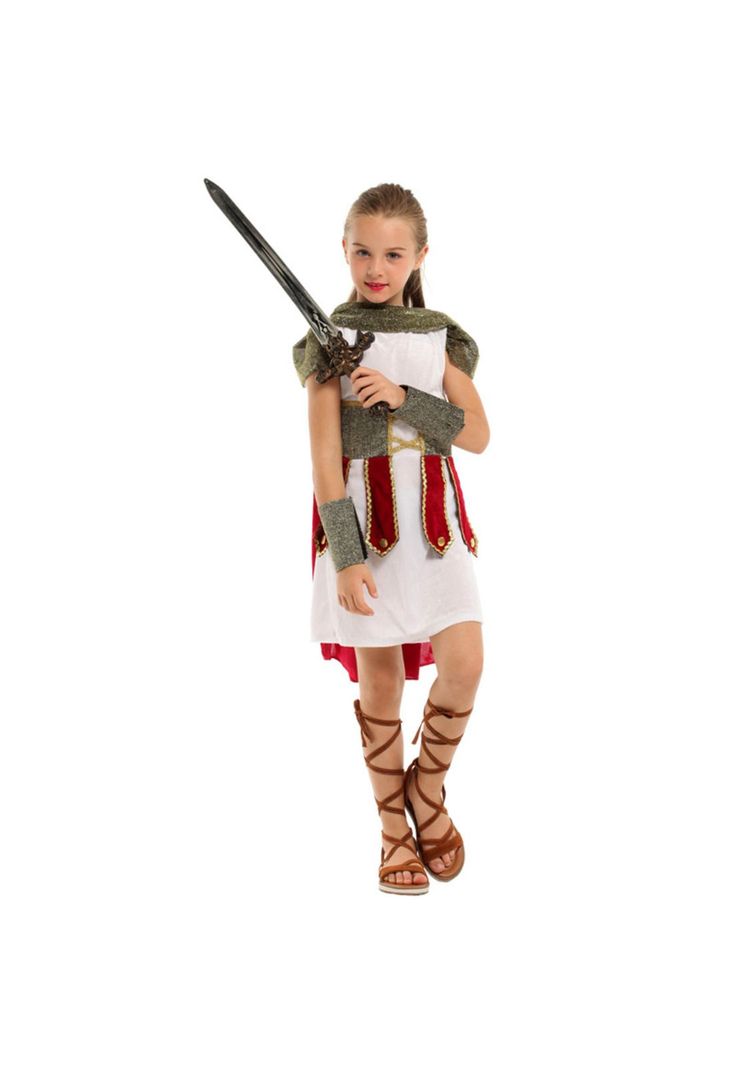 Disfraz Cosplay Gladiadora Infantil para niñas -4