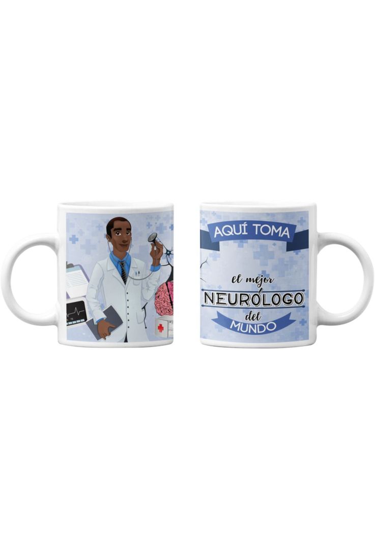 Tazones tazas blancas Para Neurologo Personalizado-0