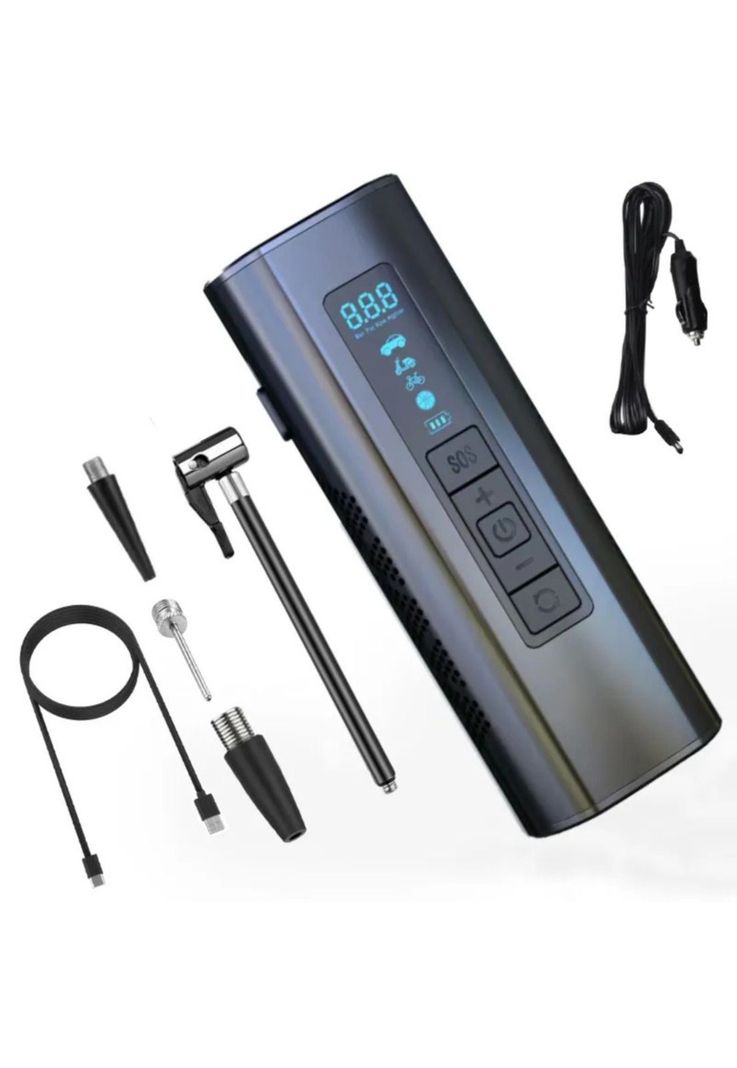 Mini Compresor Inflador 150 PSI Batería 6000mAh  Auto Moto-1