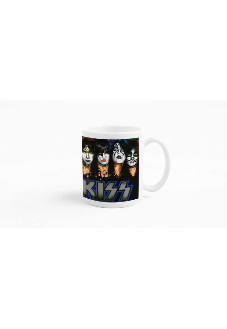Tazones tazas blancas de Kiss Bandas de Rock-3