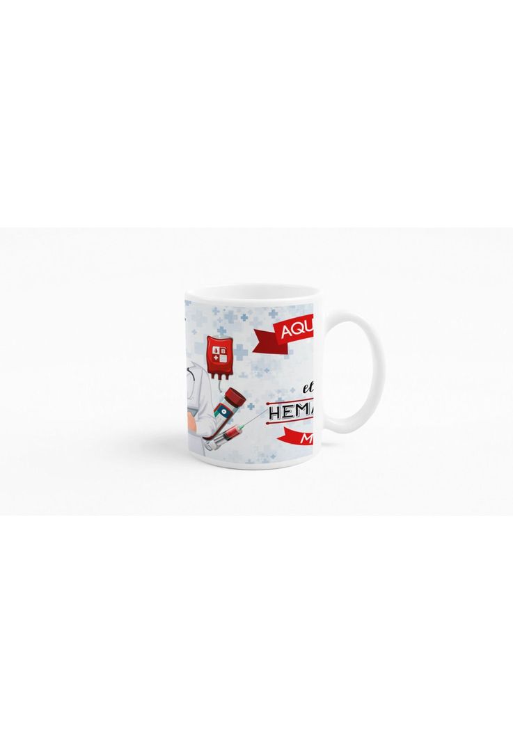 Tazones tazas blancas Para Hematologo Personalizado-2