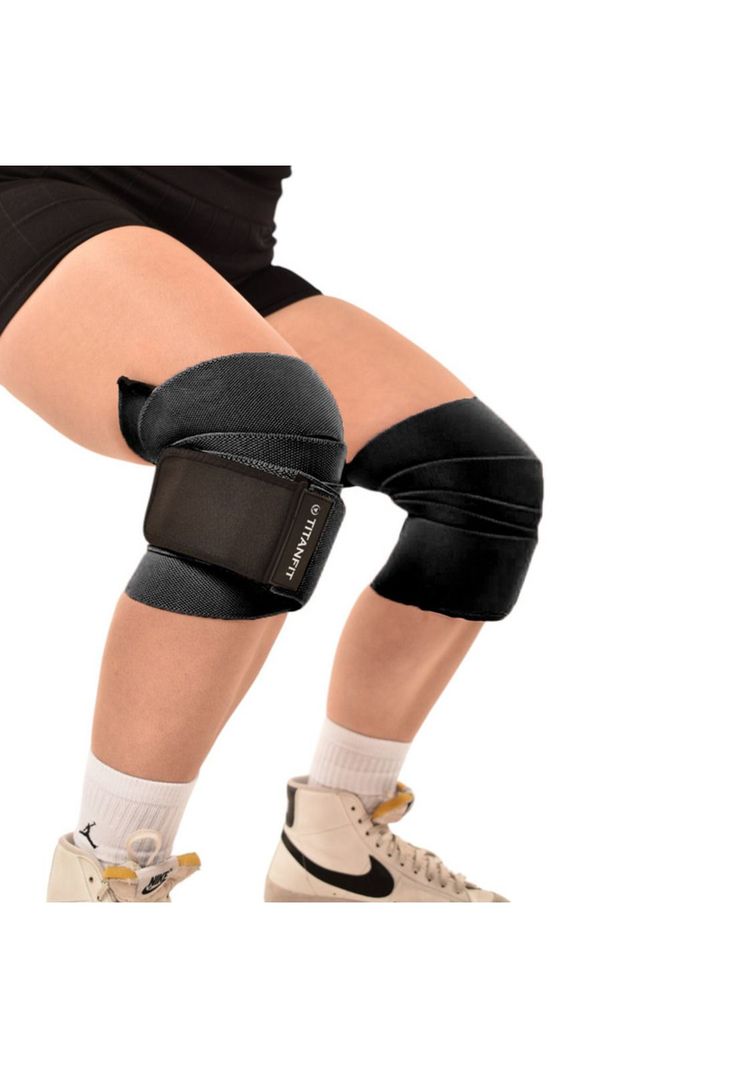 Rodillera elastica Pelta Negra TitanFit-0