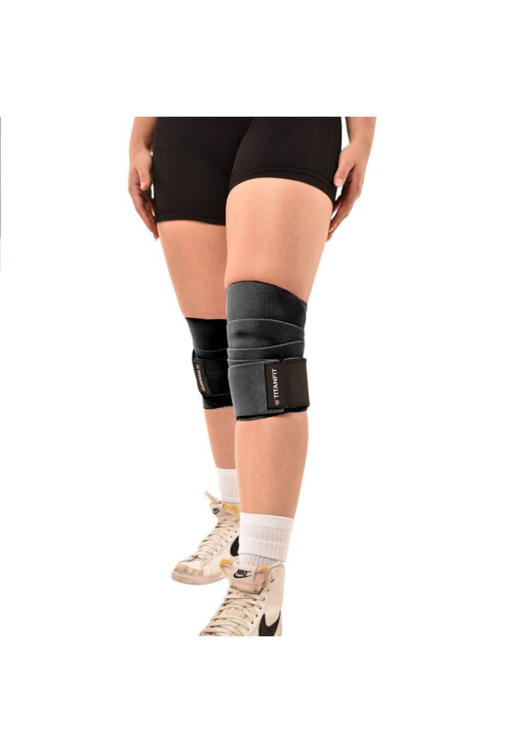 Rodillera elastica Pelta Negra TitanFit-2