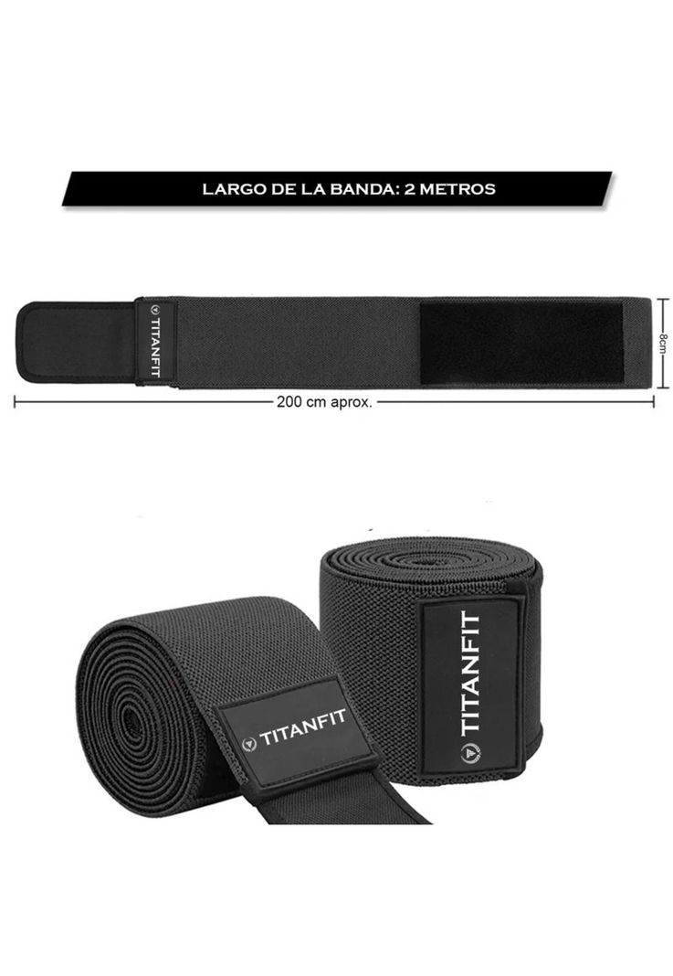 Rodillera elastica Pelta Negra TitanFit-3