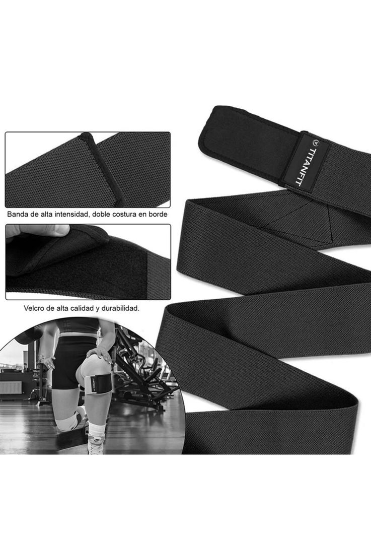 Rodillera elastica Pelta Negra TitanFit-4