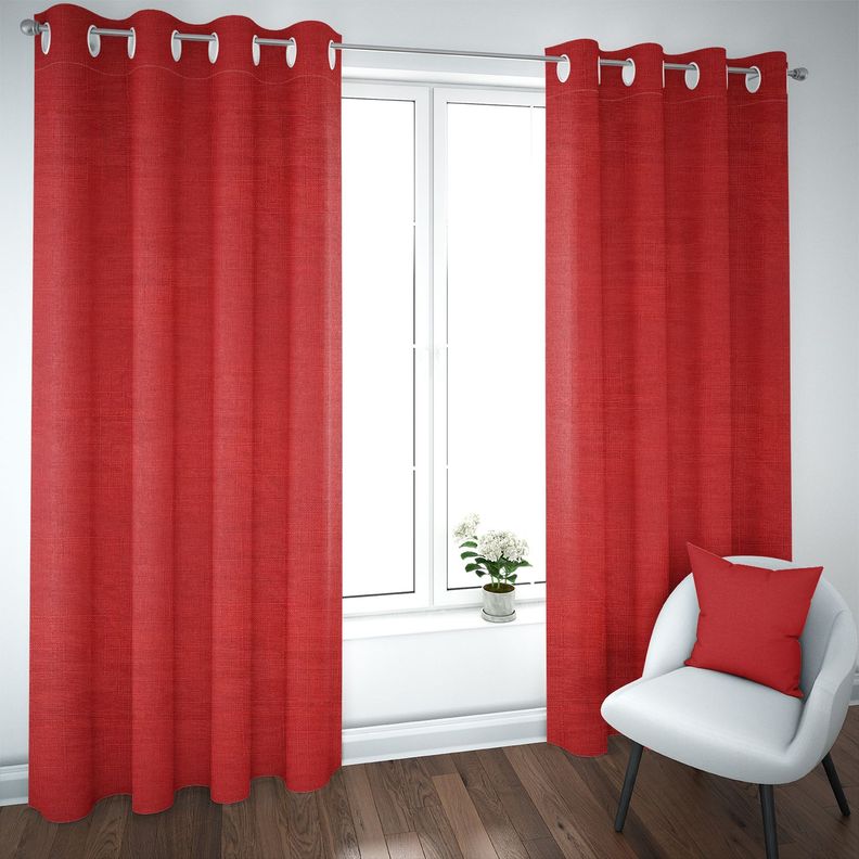 Set de Cortinas Blackout 2 Paños de 140 x 220 cm rojo-0