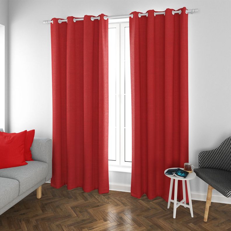 Set de Cortinas Blackout 2 Paños de 140 x 220 cm rojo-1