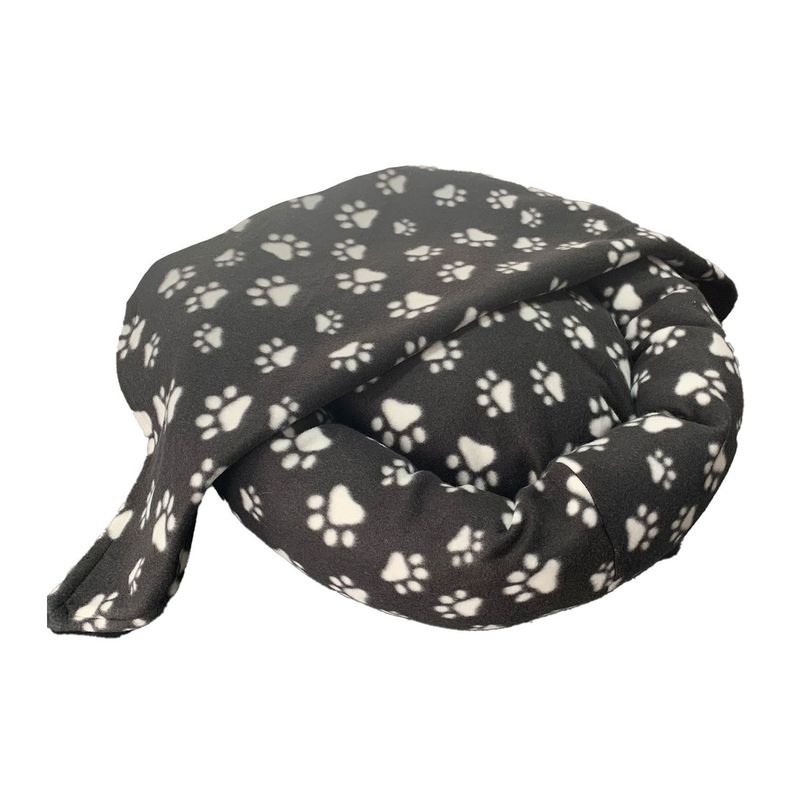 CAMA PARA MASCOTA ANTIESTRES 60CM CON MANTA NEGRO-0