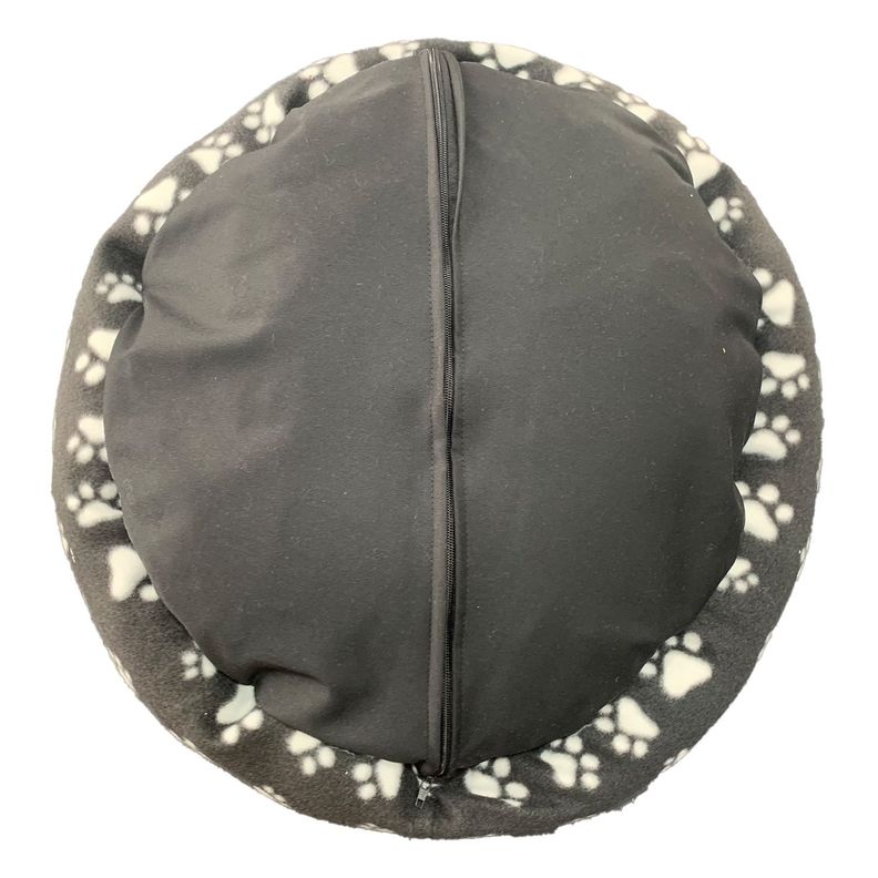 CAMA PARA MASCOTA ANTIESTRES 60CM CON MANTA NEGRO-4