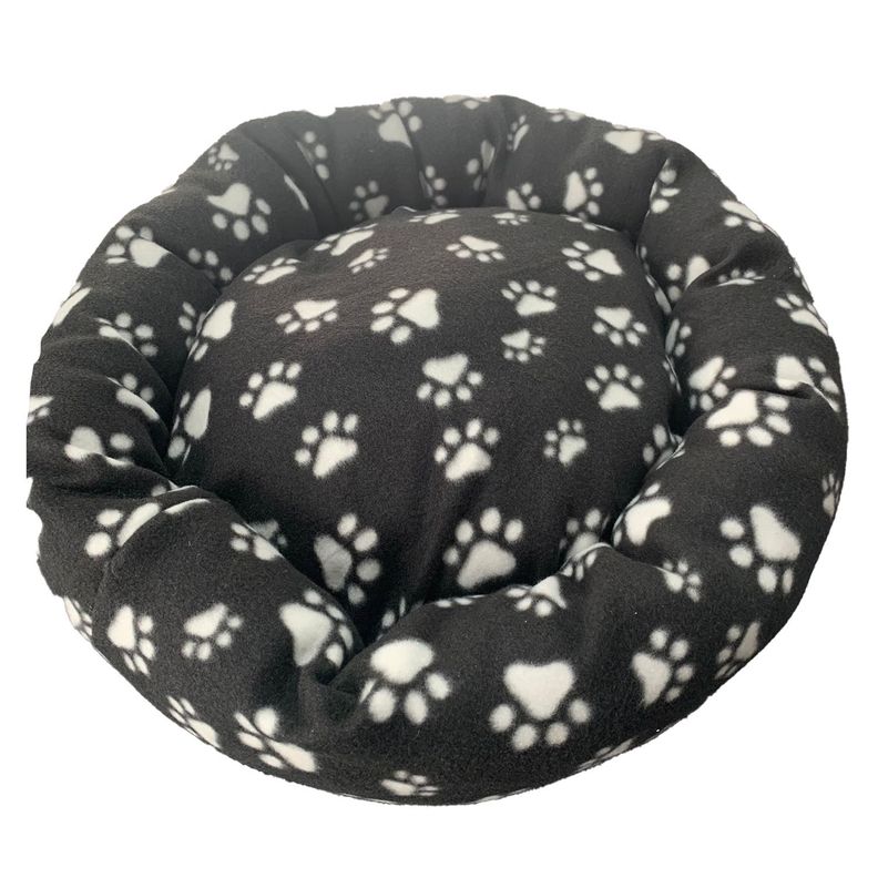 CAMA PARA MASCOTA ANTIESTRES 60CM CON MANTA NEGRO-2