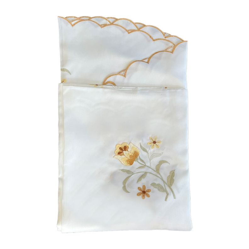 Mantel para Mesa de Tela Circular Organza Blanco 180 cm-0