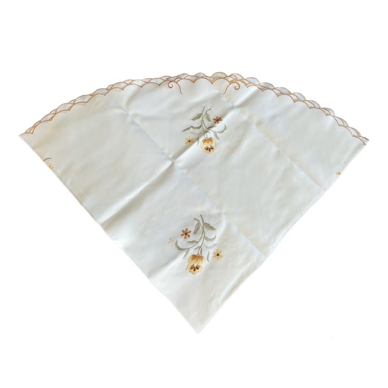Mantel para Mesa de Tela Circular Organza Blanco 180 cm-1