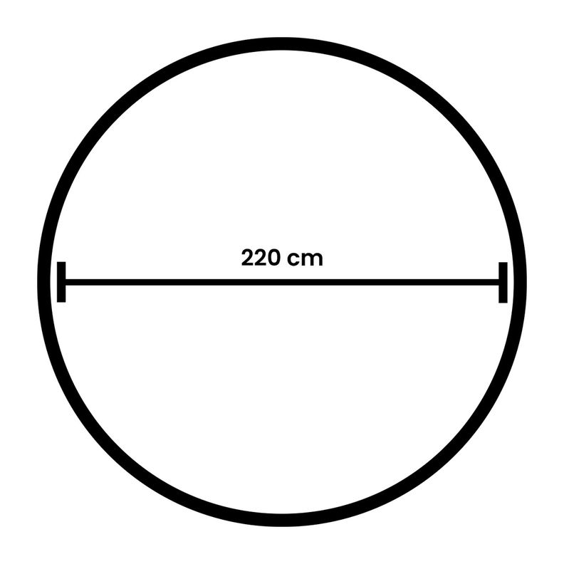 Mantel para Mesa de Tela Circular Organza Blanco 180 cm-2