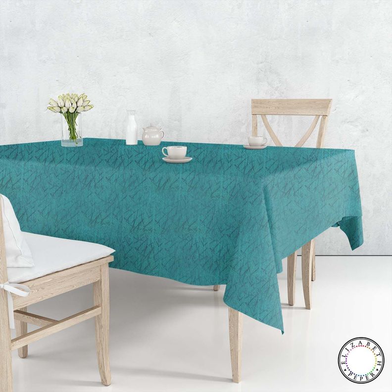 Mantel para Mesa de Tela 140x240 cm Turquesa-2