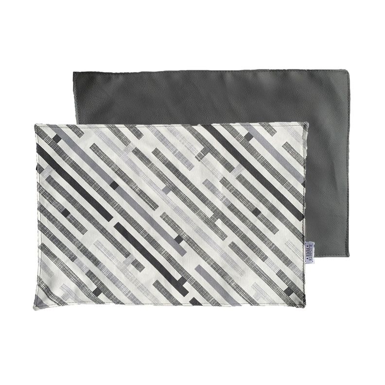 Individuales De Tela Reversibles Mandalas Negro 4 unidades-0