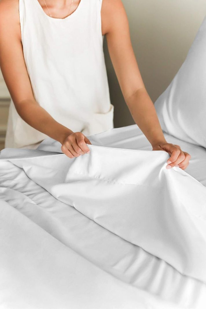 Juego de Sábanas 200 Hilos Blanco 50/50 Polycotton 1.5 Plazas-2