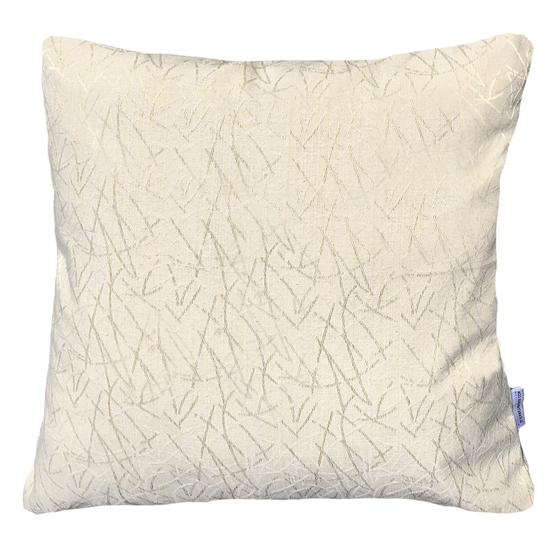 COJIN DECORATIVO DISEÑO TEXTURA CREMA 45X45 RELLENO