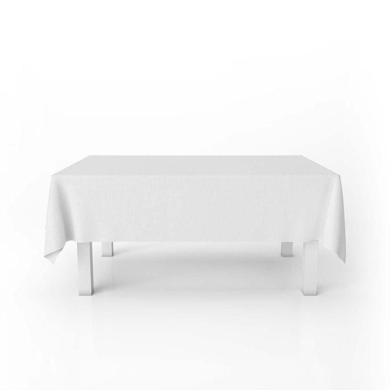 Mantel para Mesa de Tela 140x180 cm Blanco-0