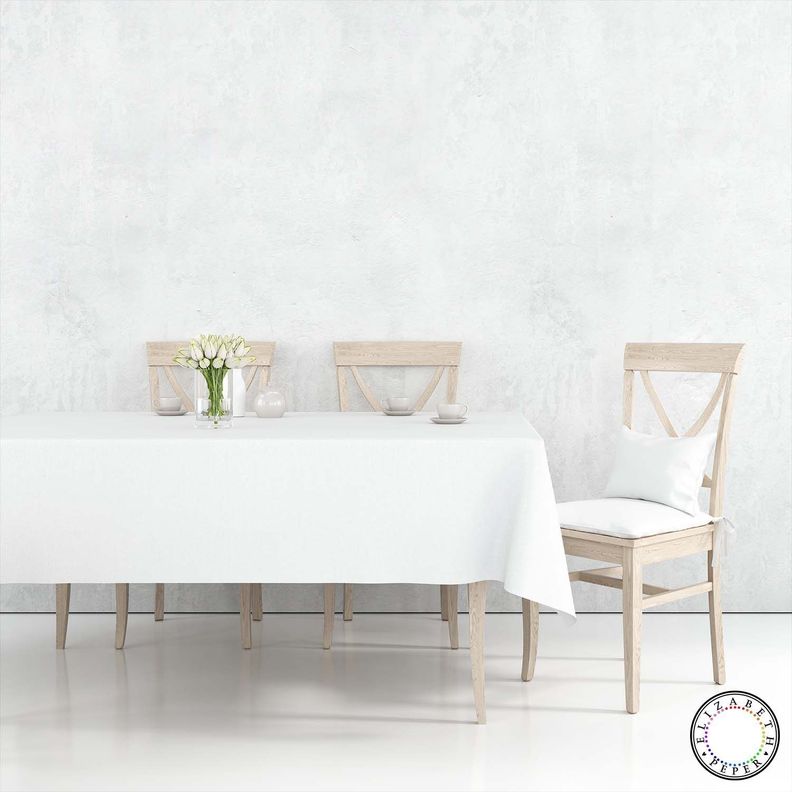 Mantel para Mesa de Tela 140x180 cm Blanco-1