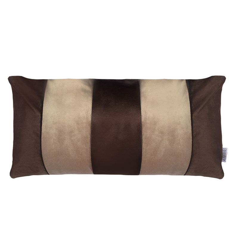 COJIN DECORATIVO DISEÑO BEIGE Y CAFE 60X35 RELLENO-0