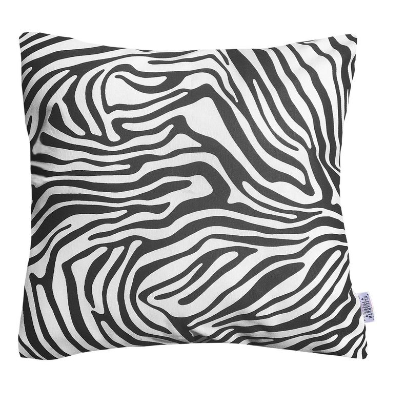 COJIN DECORATIVO DISENO CEBRA BLANCO Y NEGRO 60X60 RELLENO