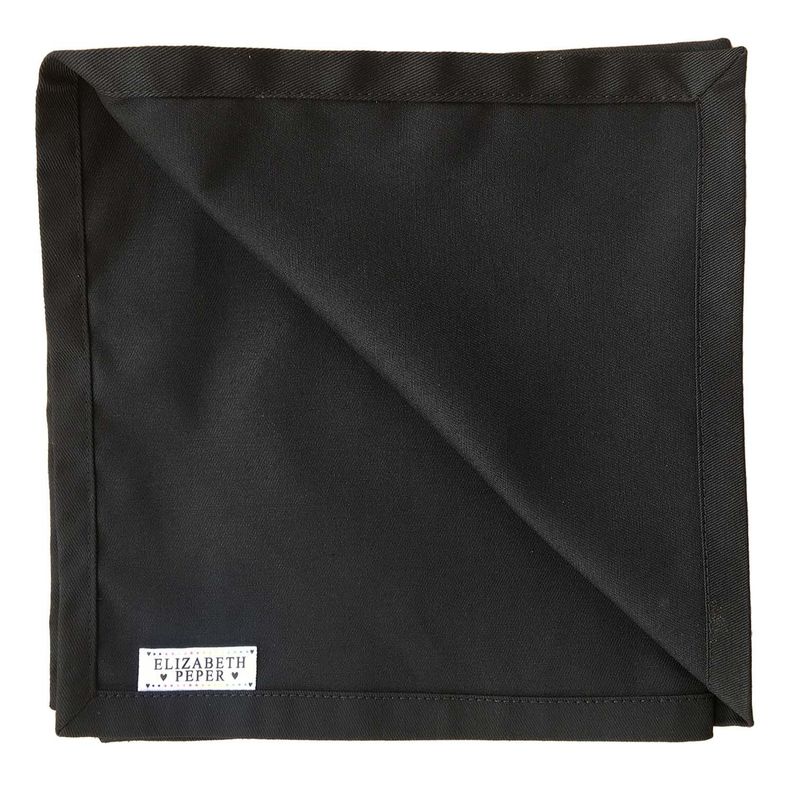 JUEGO DE 4 SERVILLETAS DE TELA 40X40 NEGRO-2