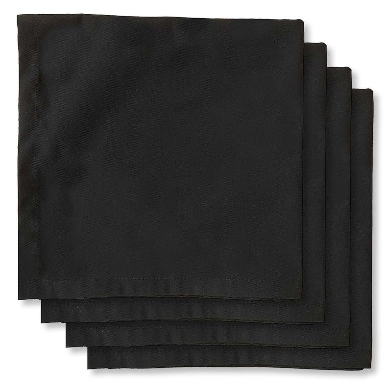 JUEGO DE 4 SERVILLETAS DE TELA 40X40 NEGRO-0