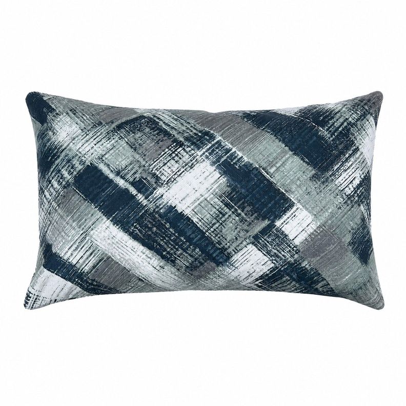 Cojin Decorativo Diseno Abstracto Gris Azul 80x40 Relleno