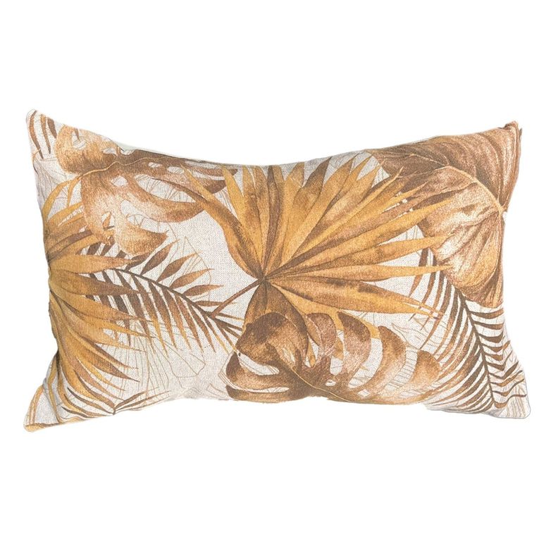 Cojin Decorativo Diseno Monstera Otono 60x40 Relleno Beige