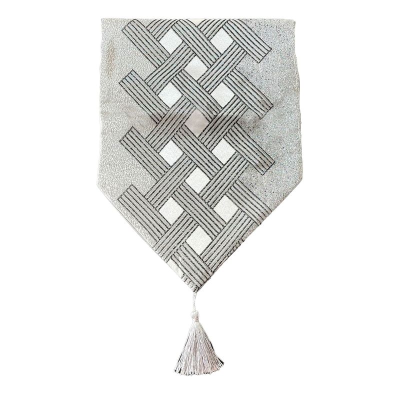 Camino De Mesa Con Diseño Gris Negro 180x33 cm-0