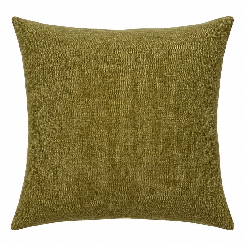 Cojin Decorativo Diseno Lino Verde Oliva 50x50 Relleno