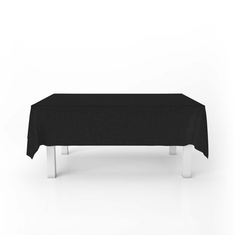 Mantel para Mesa de Tela 140x140 cm Negro-0