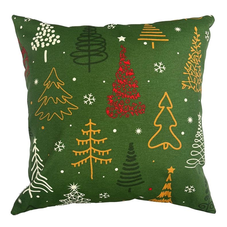 Cojin Decorativo Diseno Festivo Verde 60x60 Relleno