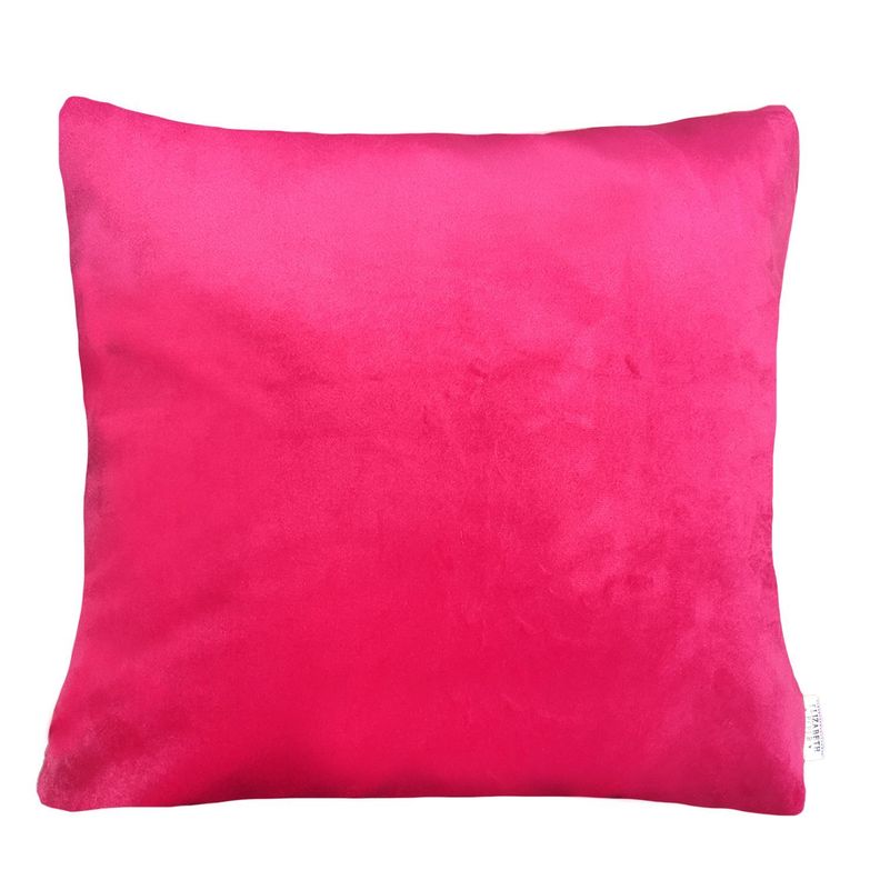 COJIN DECORATIVO DISEÑO SUAVE ROSA FUCSIA 45X45 RELLENO-0