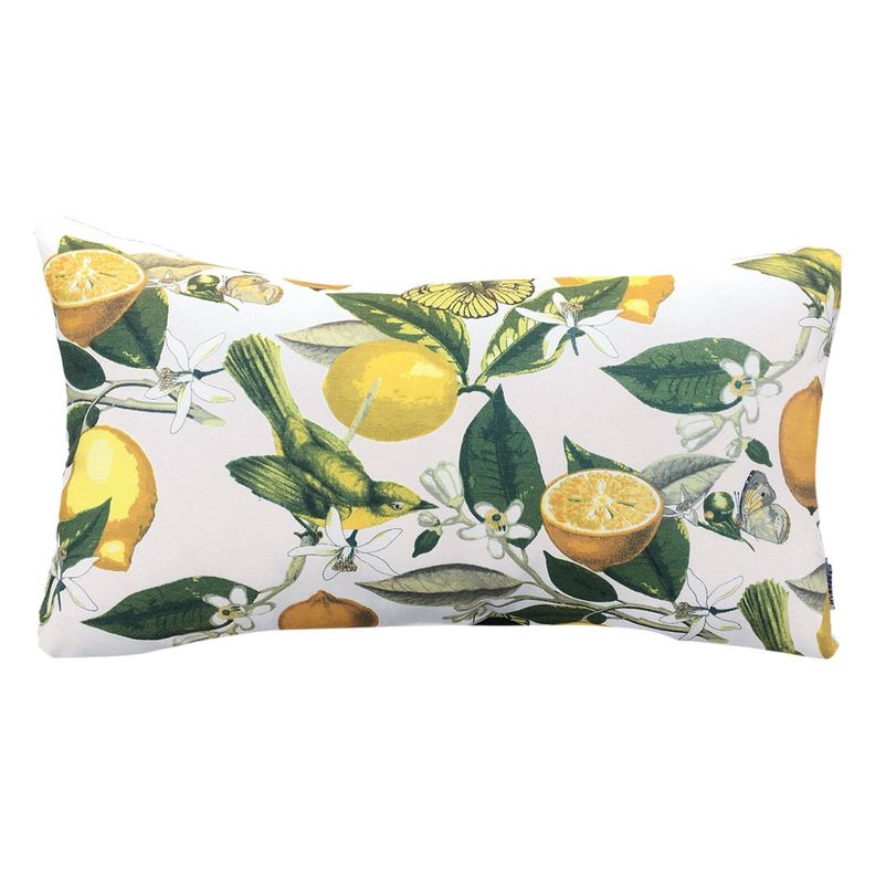 COJIN DECORATIVO LIMONES AMARILLO Y VERDE 50X30 RELLENO