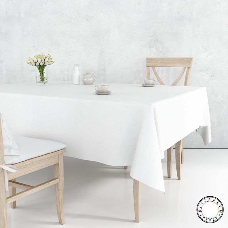 Mantel para Mesa de Tela 140x140 cm Blanco-2